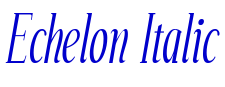 Echelon Italic Schriftart
